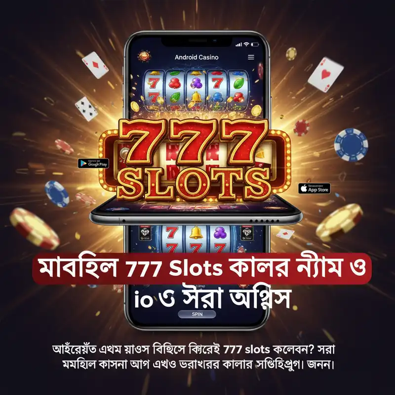 অ্যান্ড্রয়েড এবং আইওএস ফোনে 777 slots খেলার ইন্টারফেস